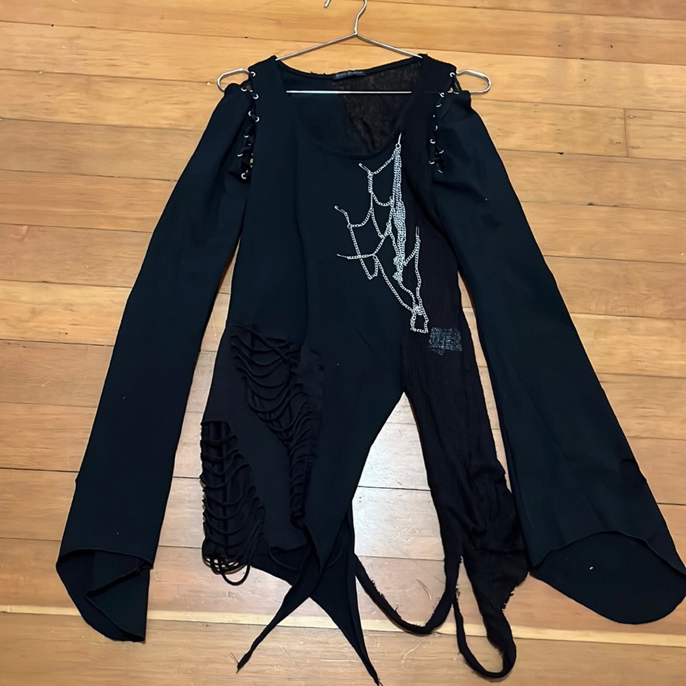 Devil Fashion Distressed Gothic Top
